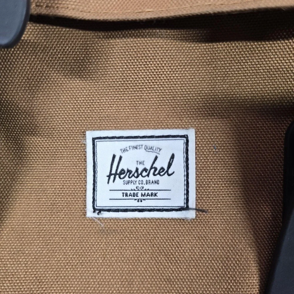 Herschel Backpack Brown Canvas Little America Bag Laptop Compartment Adjustable